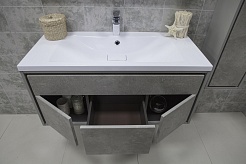 Акватон Мебель для ванной Уэльс 100 темный шоколад – фотография-8